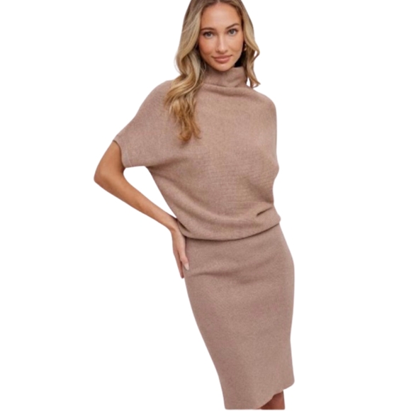 NWOT Bluivy Slouch Neck Dolman Midi Sweater Dress Size L - Picture 5 of 8